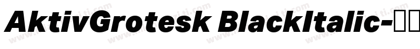 AktivGrotesk BlackItalic字体转换